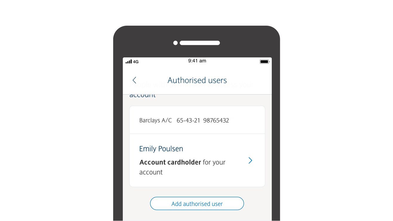 Managing authorised users | Barclays