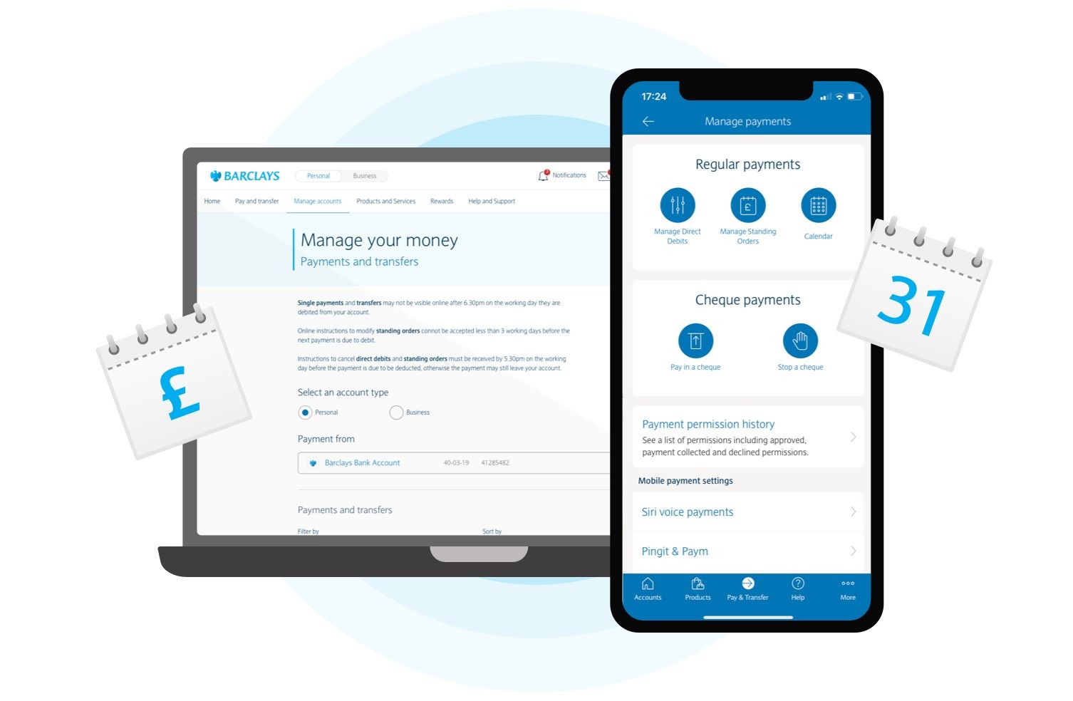 regular payments banking from home barclays